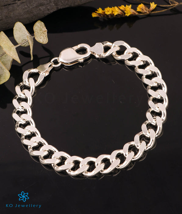 LUCKY CHOICE 92.5 BIS Hallmark Sterling Pure Silver Bracelet for Men &  Boys, Length : 8.5 Inches, CM : 21.59, WT : 30.0 GM : Amazon.in: Jewellery